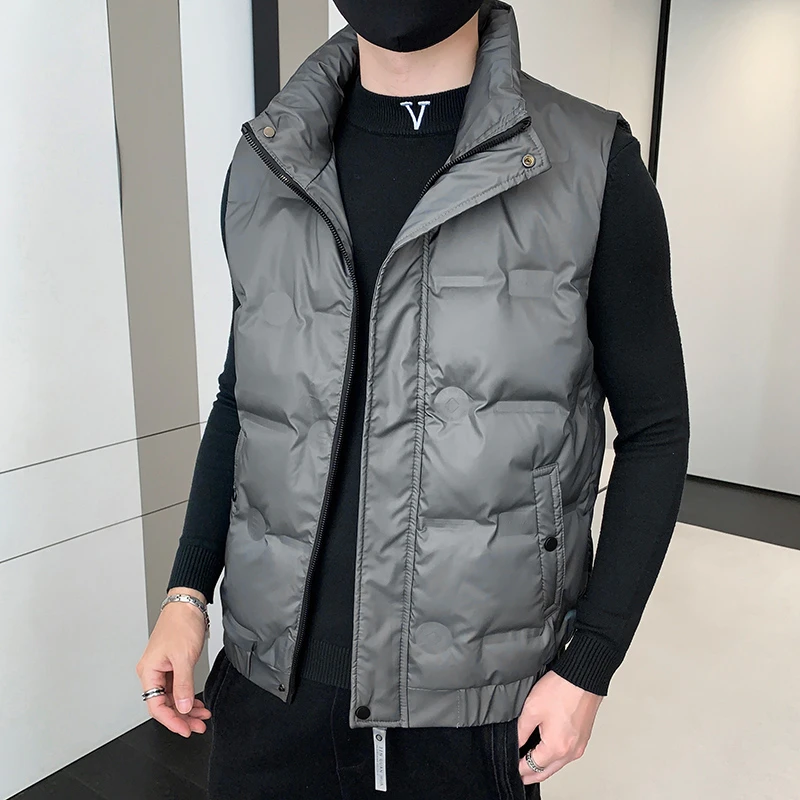 正品休闲羽绒马甲男士外套保暖马夹背心外穿白鸭绒羽绒服冬季潮流