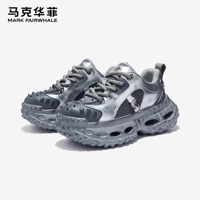 马克华菲男鞋秋季透气2024新款老爹鞋男款增高运动ins鞋子男潮鞋