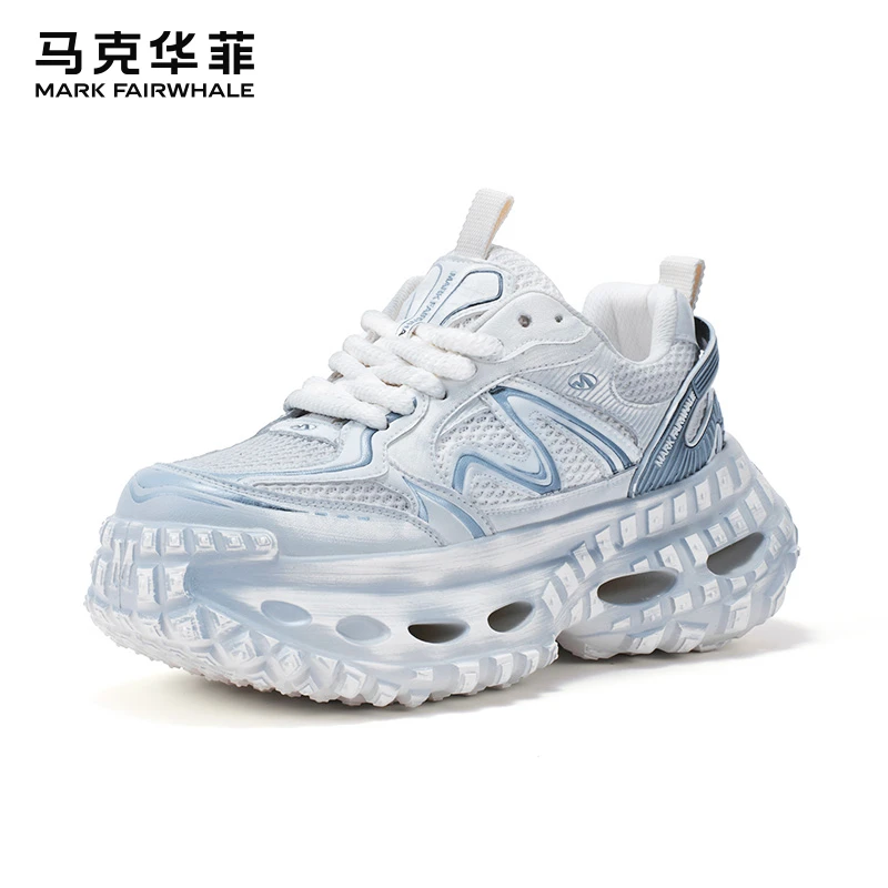 马克华菲夏季透气情侣款增高老爹鞋厚底休闲潮鞋尤莱特时尚百搭