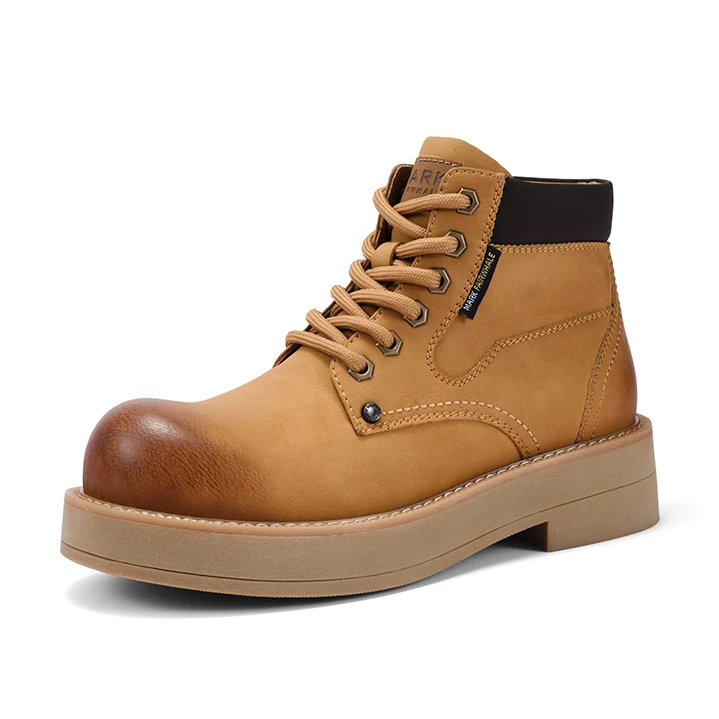 马克华菲男鞋2024秋季新款马丁靴男款男士透气靴子美式复古靴