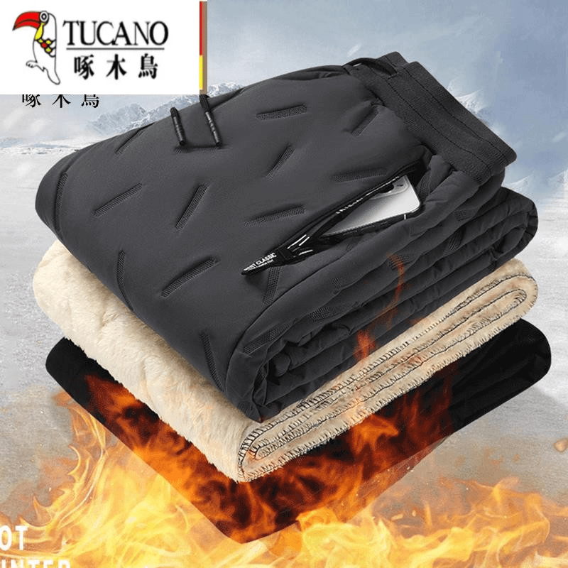 TUCANO/啄木鳥【正品】冬季中老年人加厚款保暖高腰男士棉裤外穿