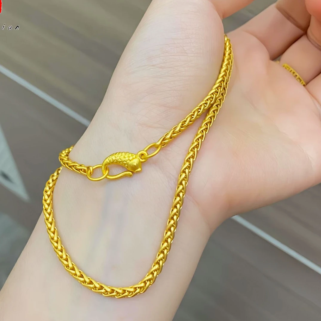 铜合金项链 铜合金项链龙骨蛇骨链条男女款时尚百搭简约颈链