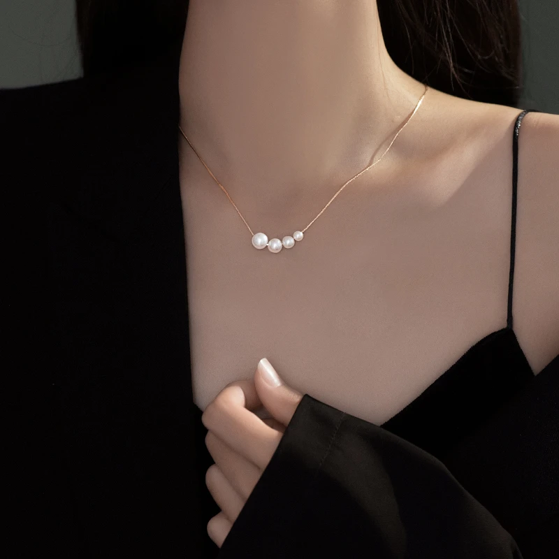 合金项链 金美澳高级感小众首饰品女生锁骨链2024年新款潮轻奢