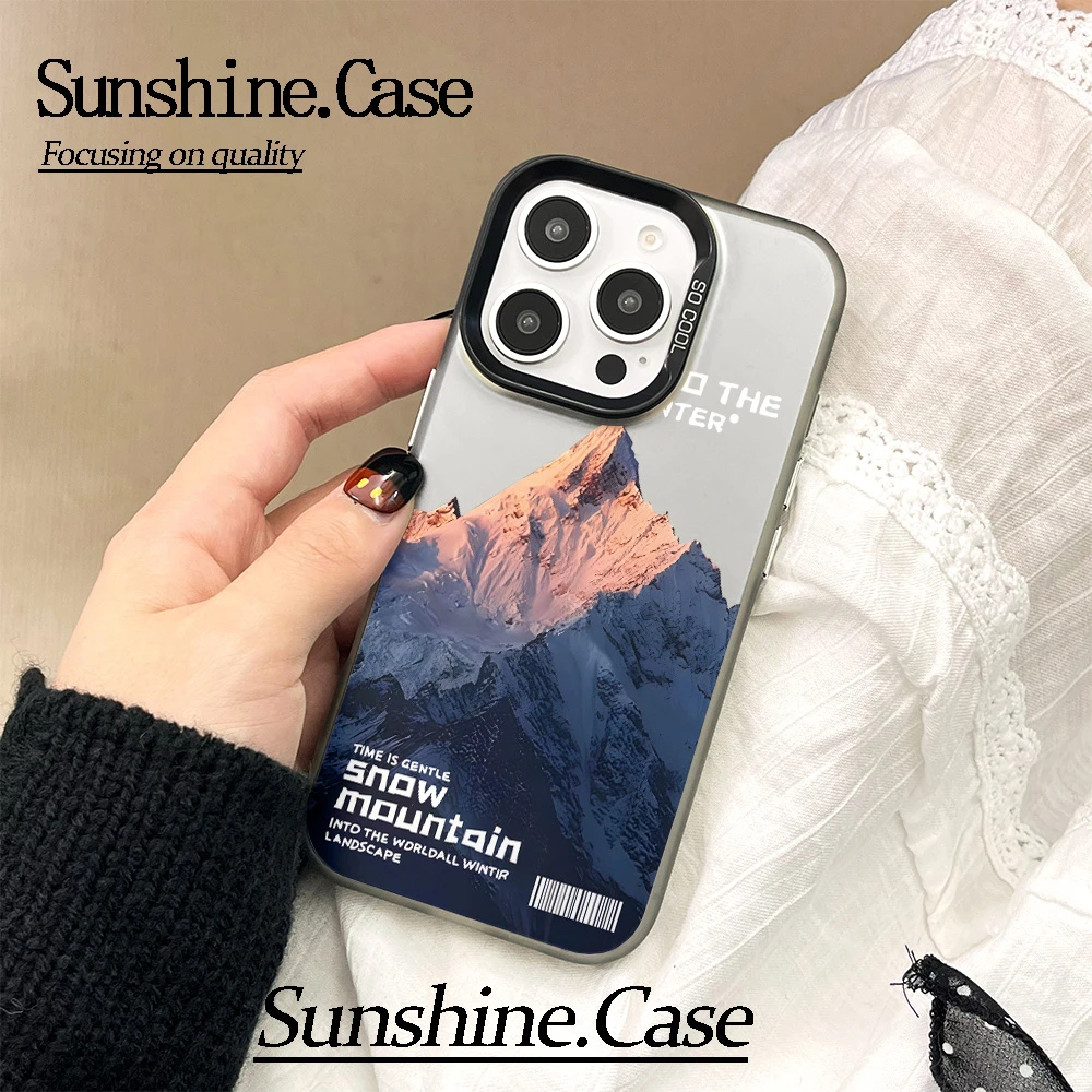 【彩银】雪山适用苹果华为vivo小米oppo手机壳16PROMAX防摔