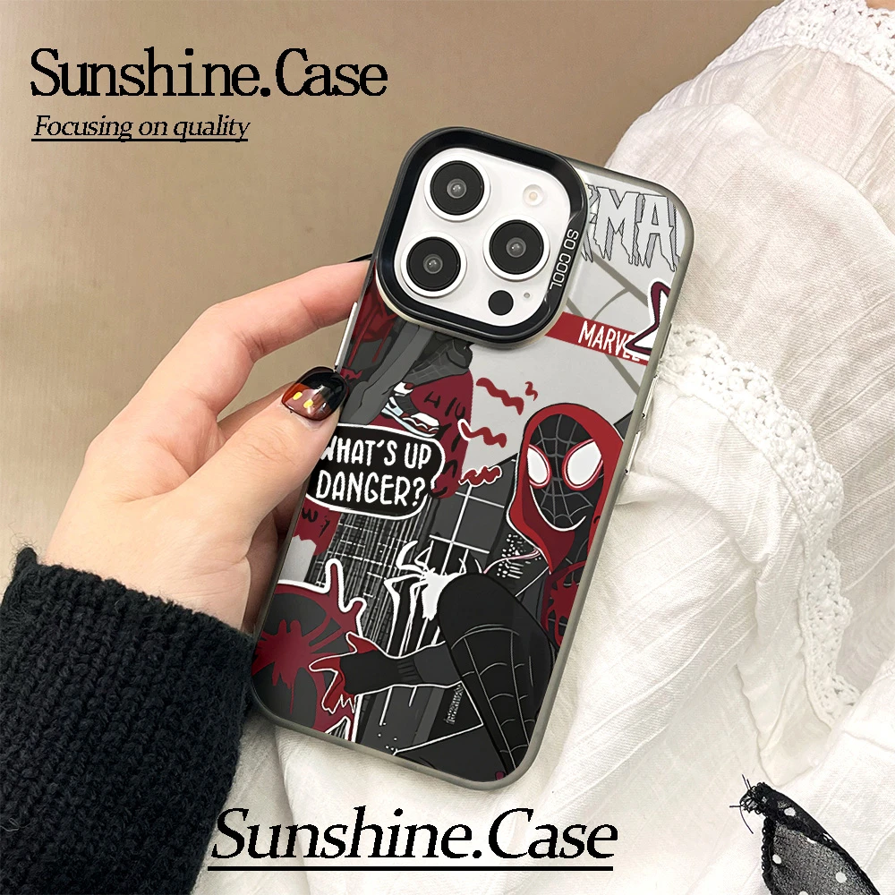 【彩银】蜘蛛侠适用苹果华为vivo小米oppo手机壳16PROMAX防摔