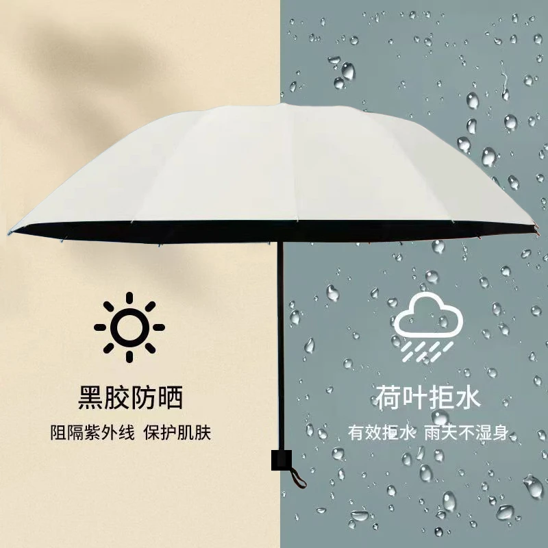 雨伞男女晴雨两用手动折叠防晒防紫外线大号加固学生上学伞遮阳伞