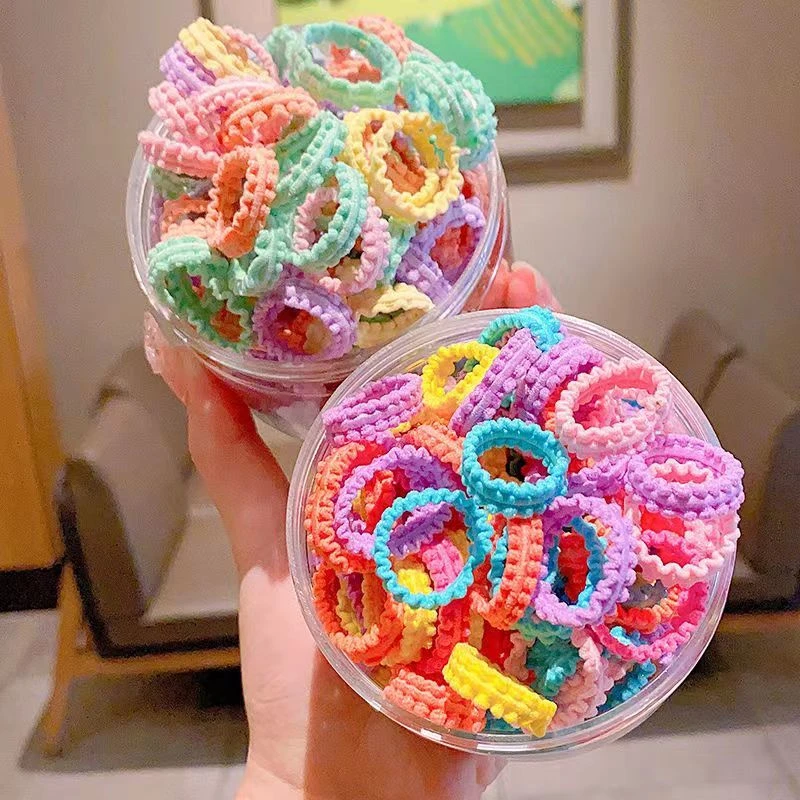 高颜值儿童扎头发皮筋无痕不伤发宝宝发圈网红ins风彩色简约头绳