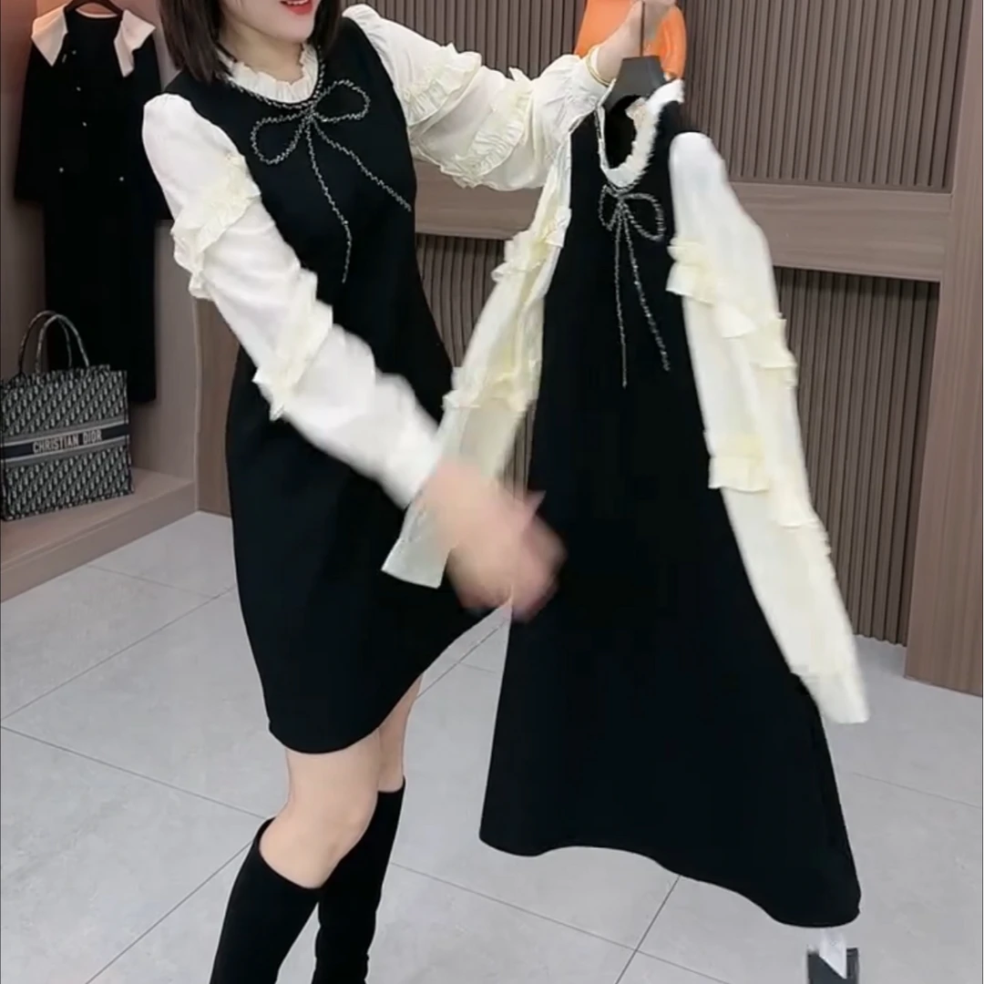 2024年秋冬新款时尚百搭显瘦韩版连衣裙女y787