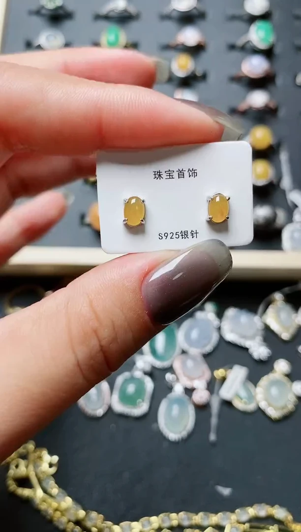 【闪购商品】翡翠耳饰银S925镶嵌......