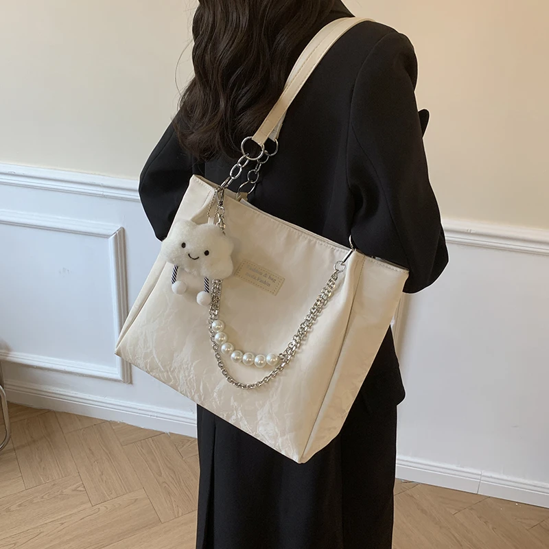 小众极简大容量腋下包上课外出通勤托特单肩女包