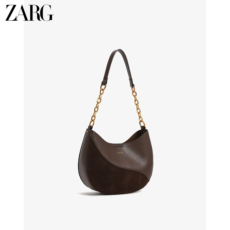 ZARG秋冬拼接复古腋下包简约单肩包-90028轻奢时尚