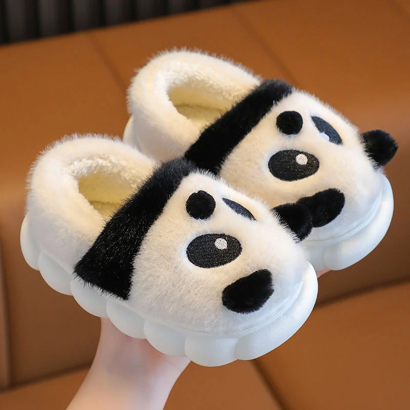 儿童棉鞋冬季男童女童居家室内防滑耐磨卡通小孩厚底毛毛保暖棉鞋