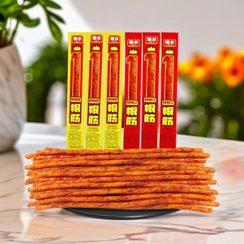 一根筋辣条怀旧麻辣甜辣零食香辣素牛筋辣条童年休闲优品