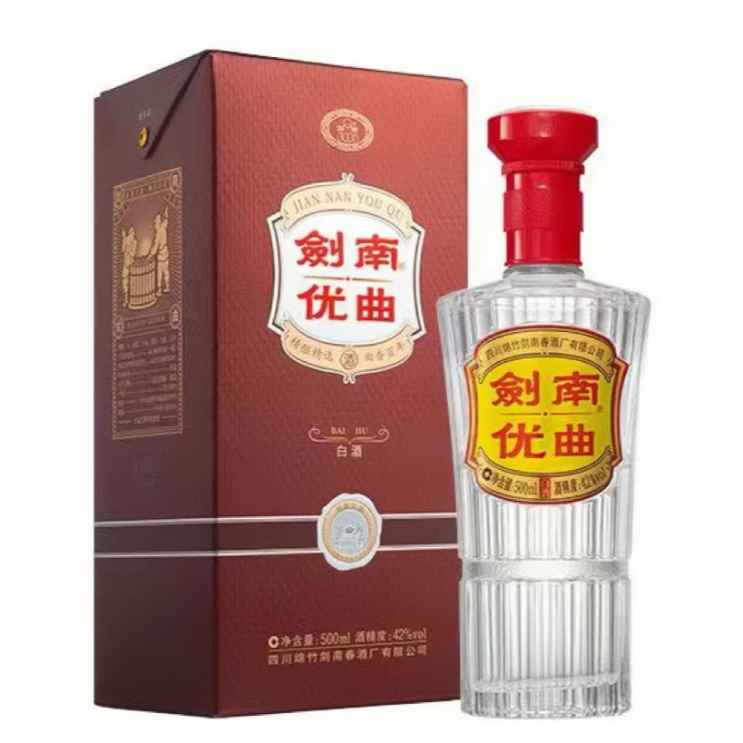剑南春酒厂出品 剑南优曲 浓香型白酒【酒水节】52度500ml