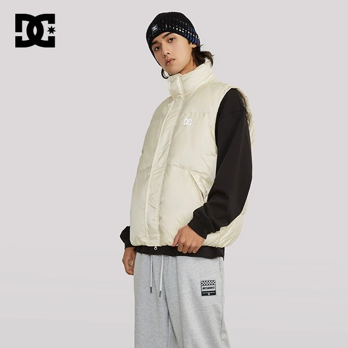 DCSHOES 官方正品秋冬款双纱线设计个性复古宽松马甲男女同款保暖