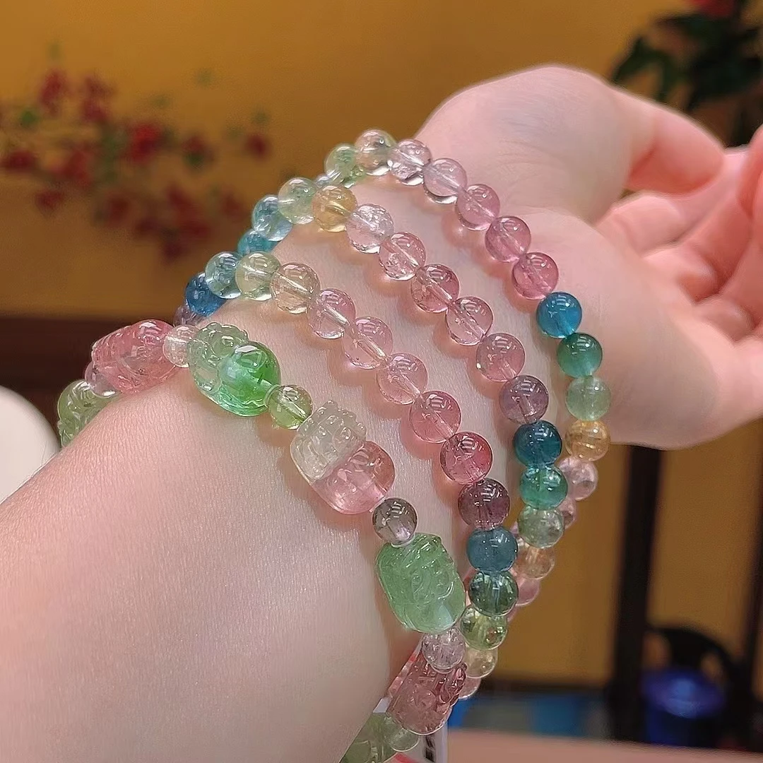 玻璃体马卡龙纯高货宠粉！巴西老矿碧玺，仙女系列太美啦蹲住