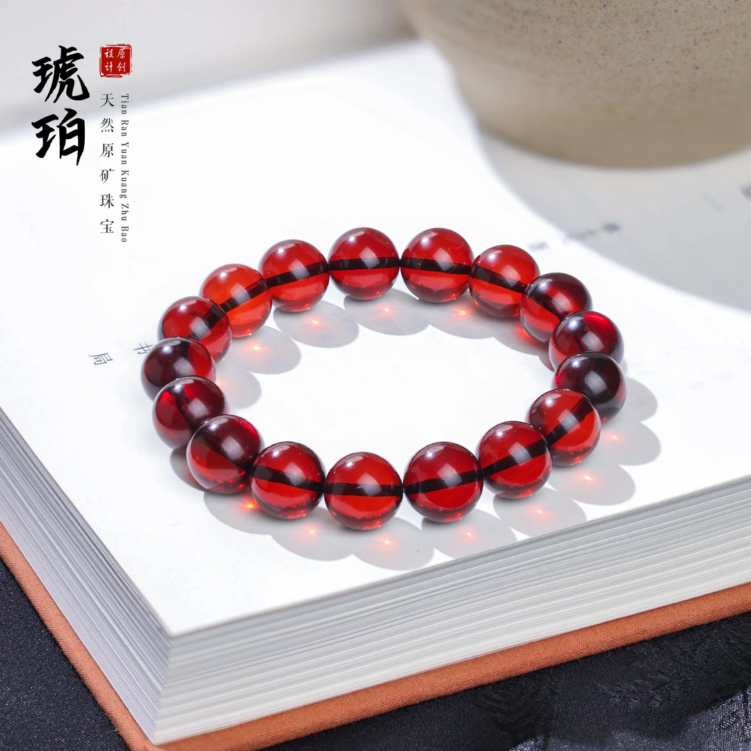【桃总推荐】血珀11mm圆珠手串@@ZY20108036