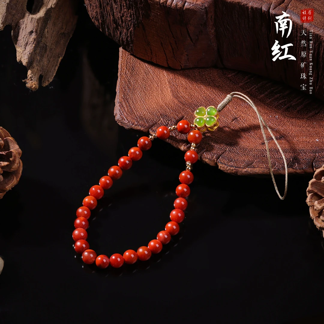 【桃总推荐】diy瓦西南红5mm手机链挂件ZY40910019