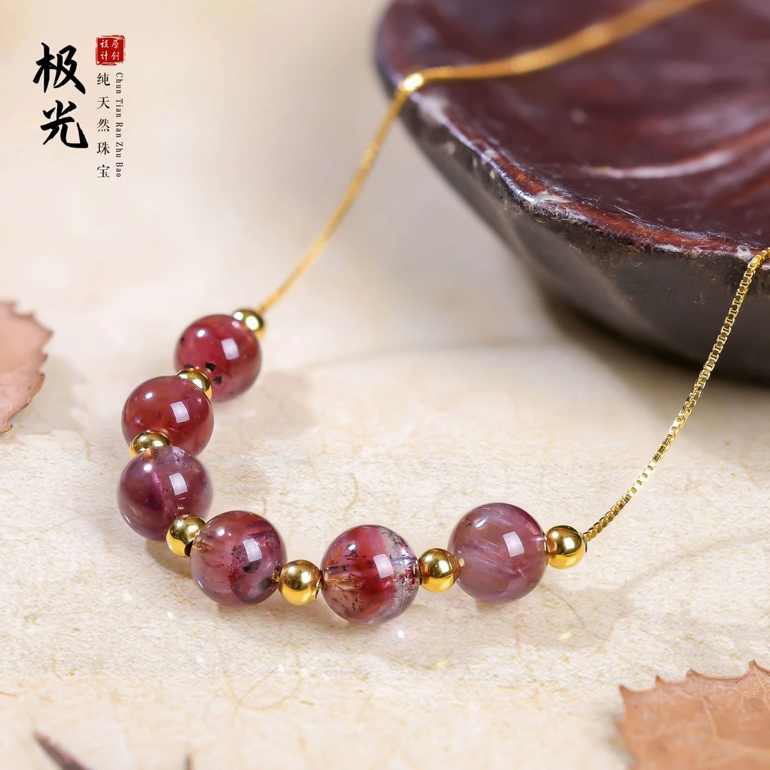 【桃总推荐】diy极光23微笑链925银6mm项链@@ZY41121001