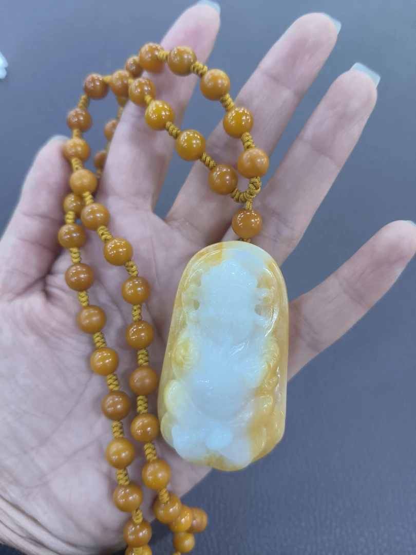 和田玉挂坠财神挂坠