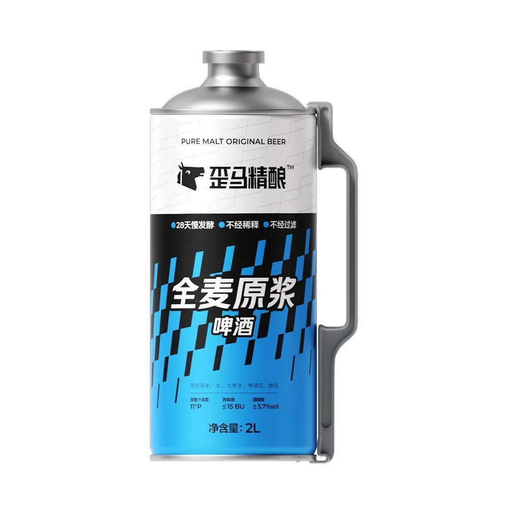 歪马精酿 全麦原浆啤酒11°P桶装2L