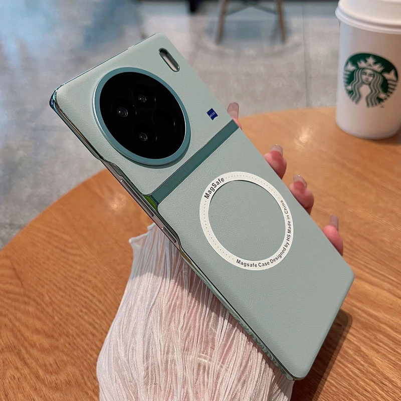 磁吸支架适用vivox90s手机壳新款真素皮 x90创意x90pro+高档商务