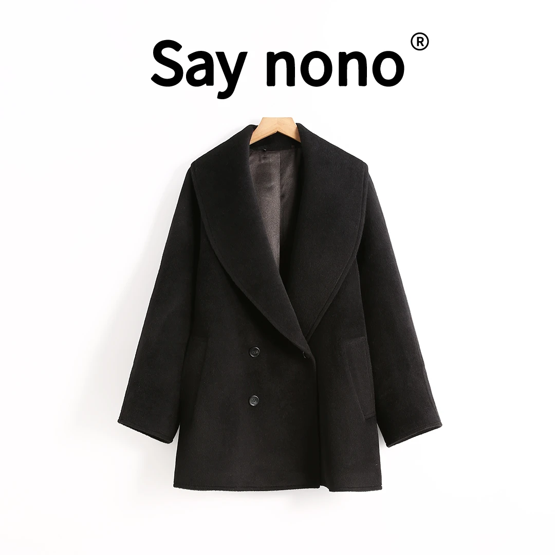 懒猫nono│Saynono 法式复古简约时尚毛呢外套大衣 /JNY246144