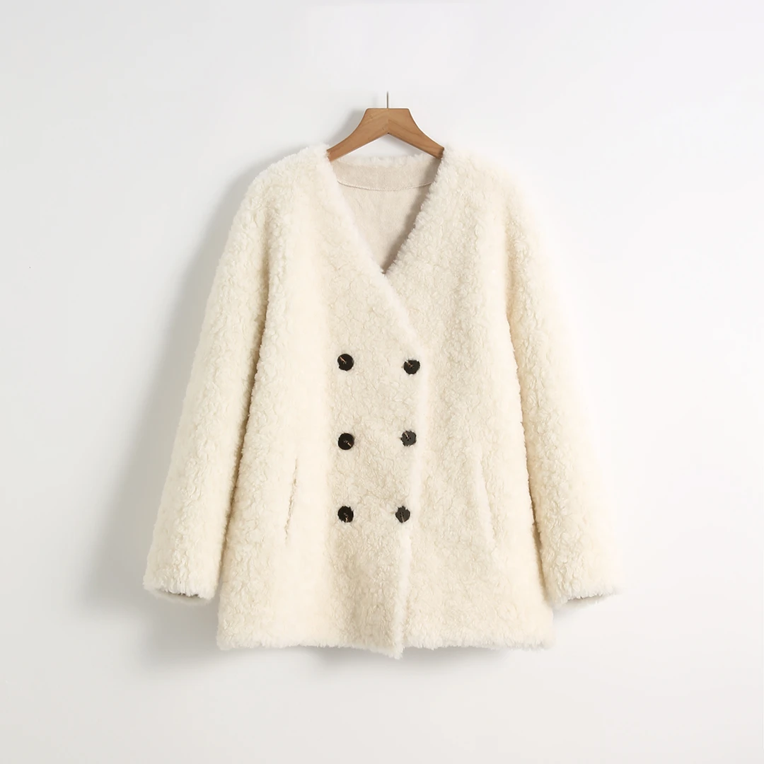 【HONEY AMOR】 设计感小香风双排扣法式外套女 /MF8951