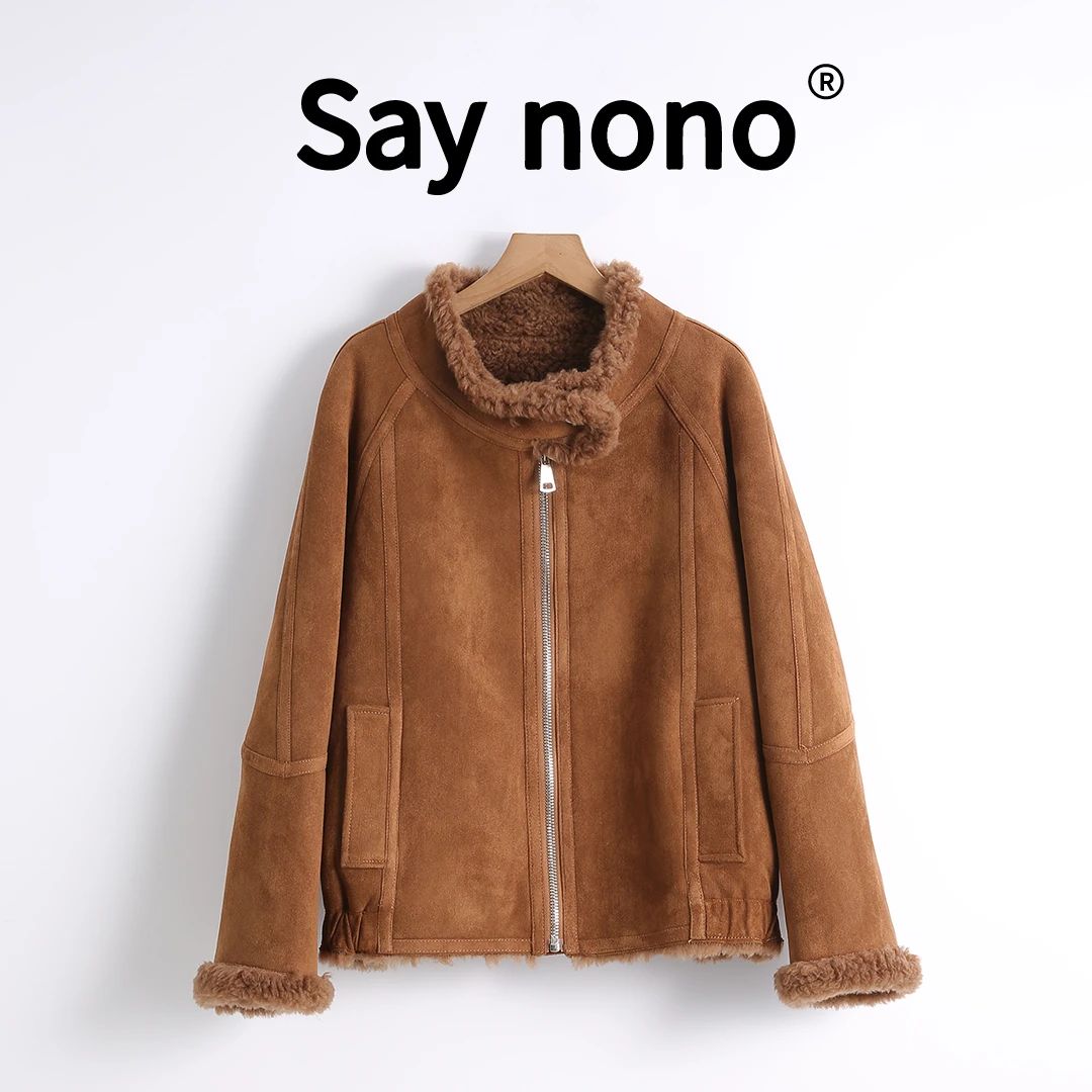 懒猫nono│Saynono 复古美拉德风夹克外套年轻时尚短款-MF9837