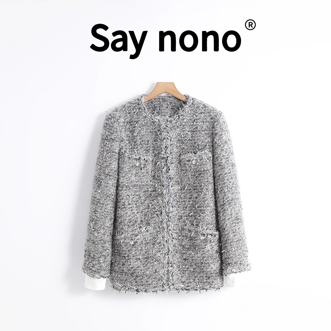 懒猫nono│Saynono 小香风毛呢外套淑女名媛粗纺外套 /BL599579