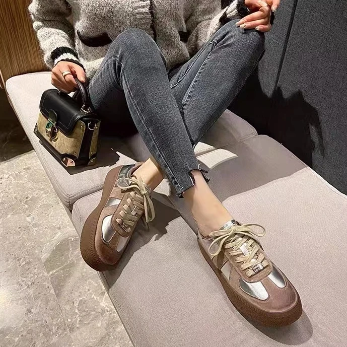 【轻奢尾单】AN181欧洲站百搭舒适加绒德训鞋休闲板鞋