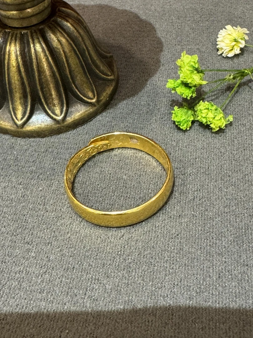 足银戒指 足银窄版泥鳅背戒指气质复古素圈古法