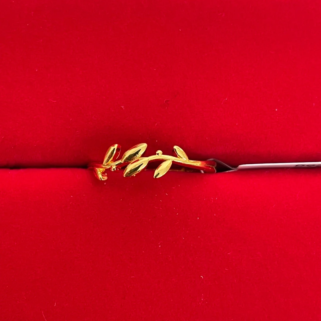 足银戒指 足银戒指 足银树叶戒指