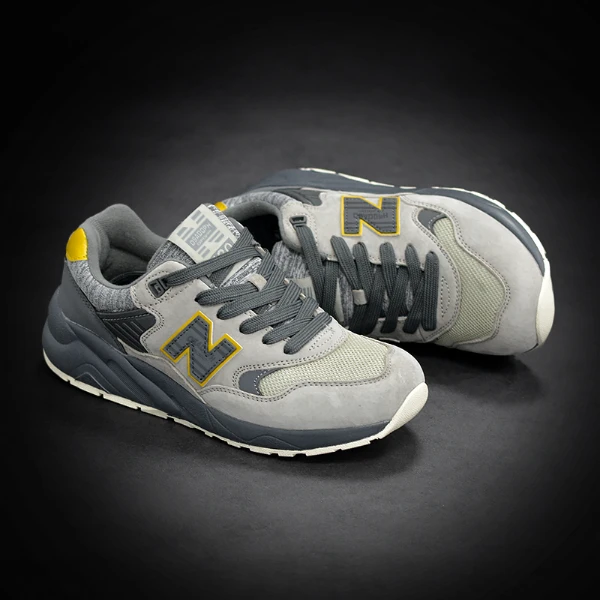 NEW BOLUNE/新百伦580灰金【真皮材质】夏季休闲透气复古网面运动鞋