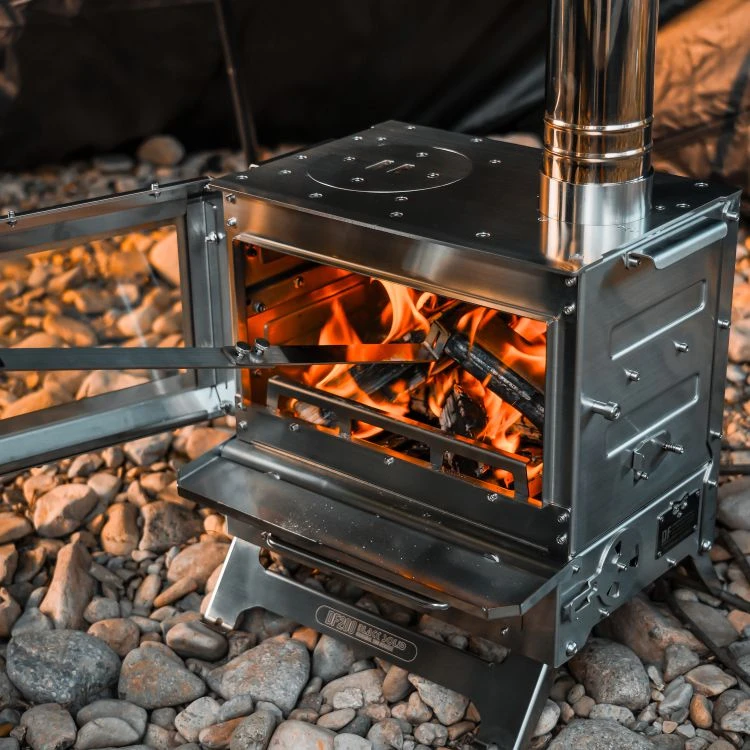 黑固S1小壁炉2024新款便携式户外壁炉304不锈钢露营取暖帐篷壁炉