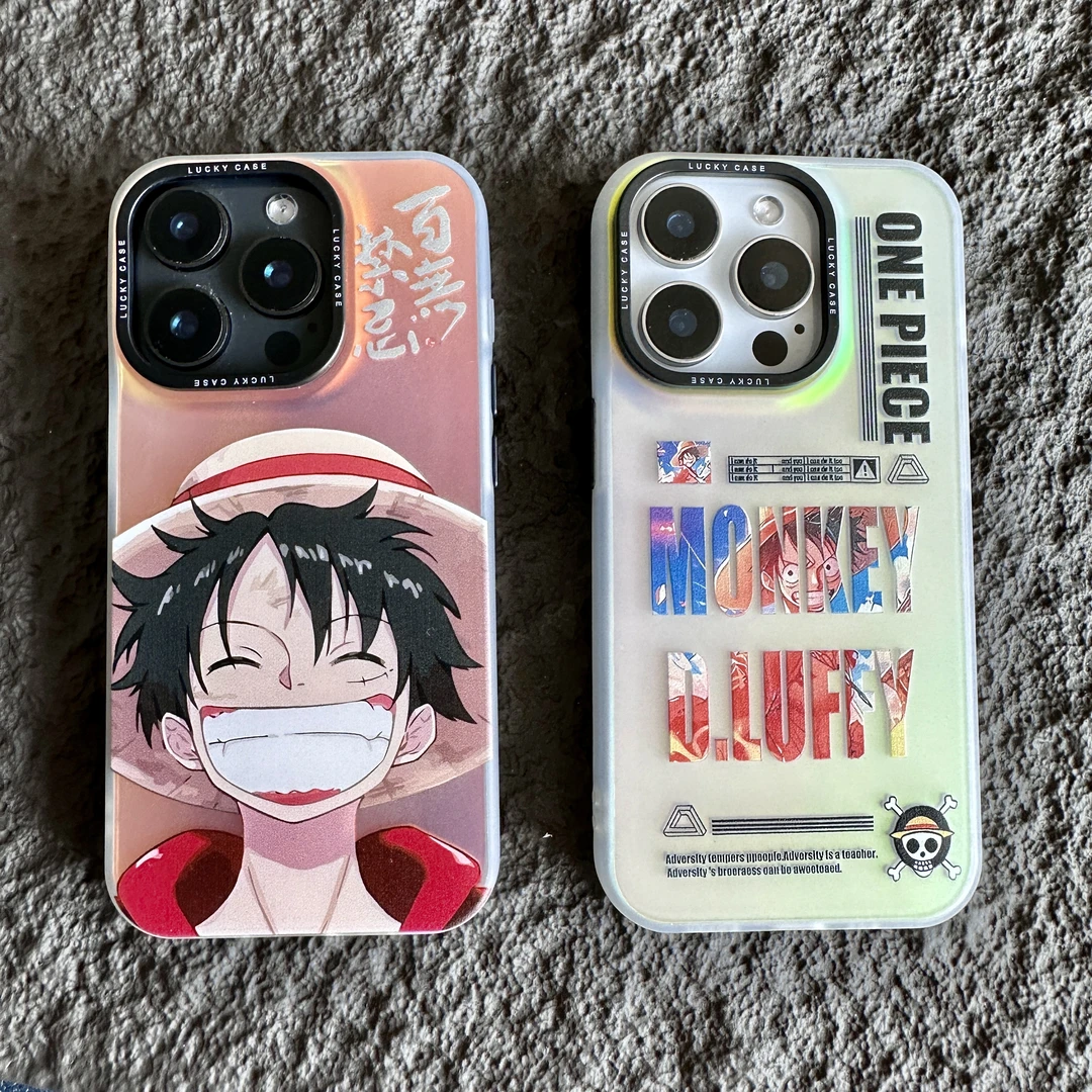 @帽子路飞【镭射】 软包硬背炫酷手机壳男适用苹果/vivo/oppo华为