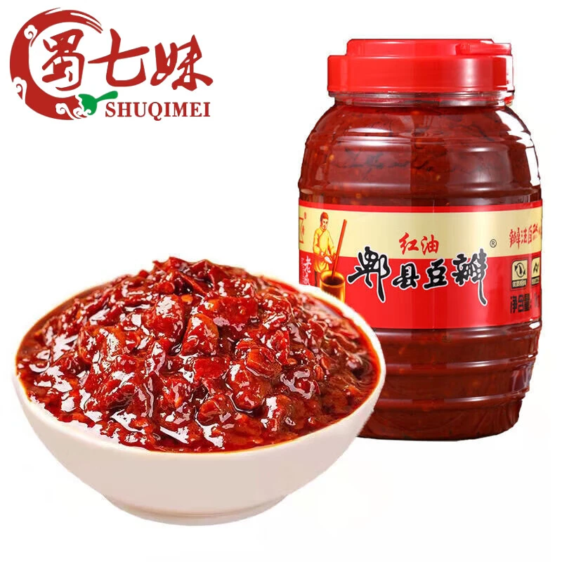 蜀七妹郫县红油豆瓣酱批发家用香辣浓郁开味麻婆豆腐辣椒酱料