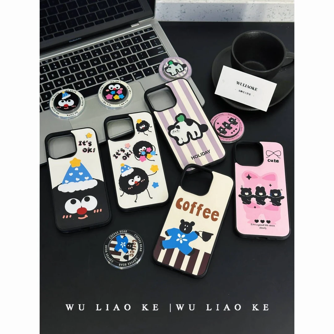 磁吸支架ins可爱合集适用苹果iPhone15promax手机壳14/13/12创意