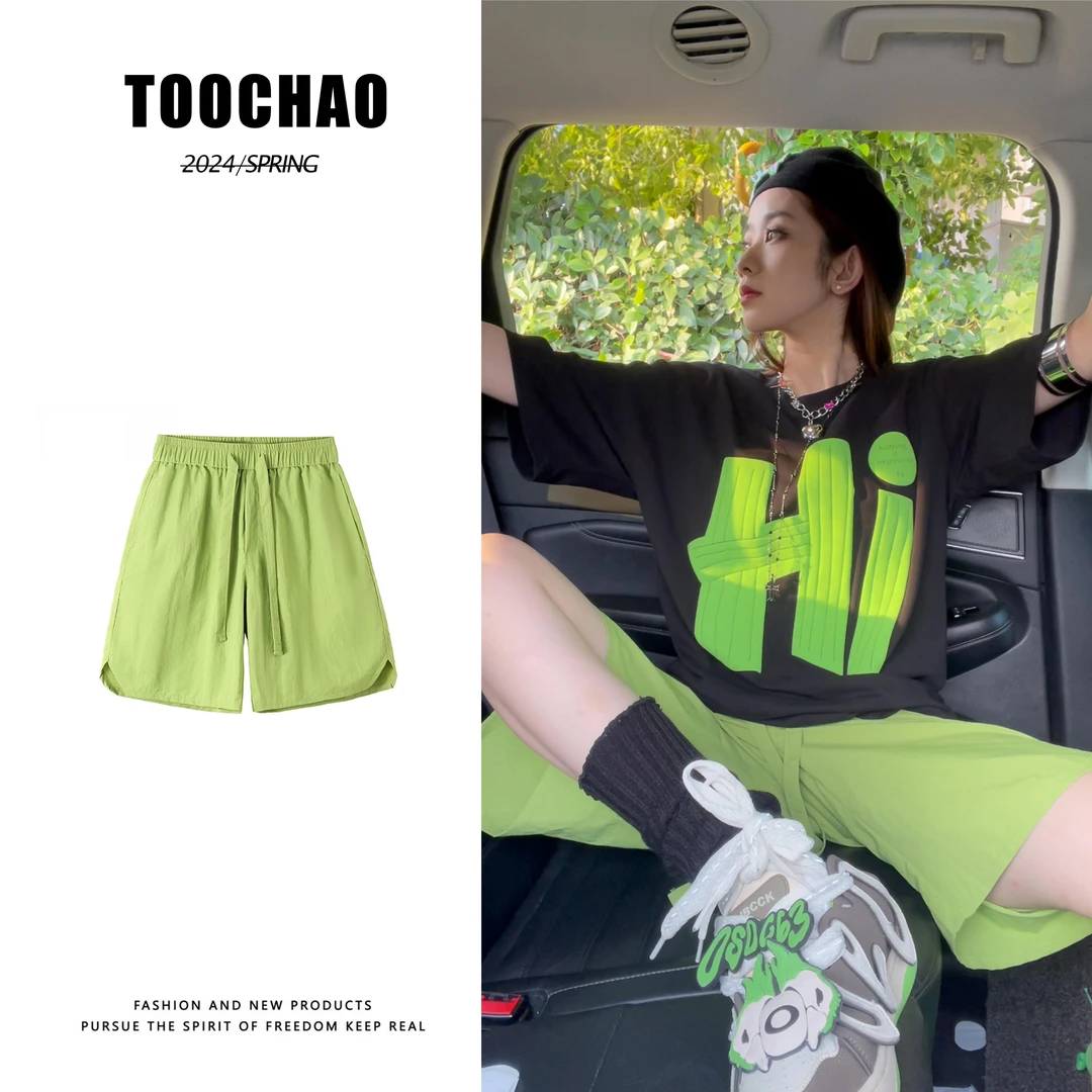 玫珂娜夏季潮牌休闲日系冰感透气运动短裤ins情侣五分沙滩速干裤