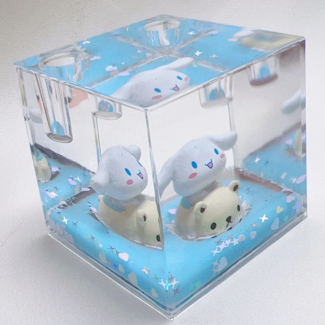 卡通油滴液体创意沙漏入油摆件