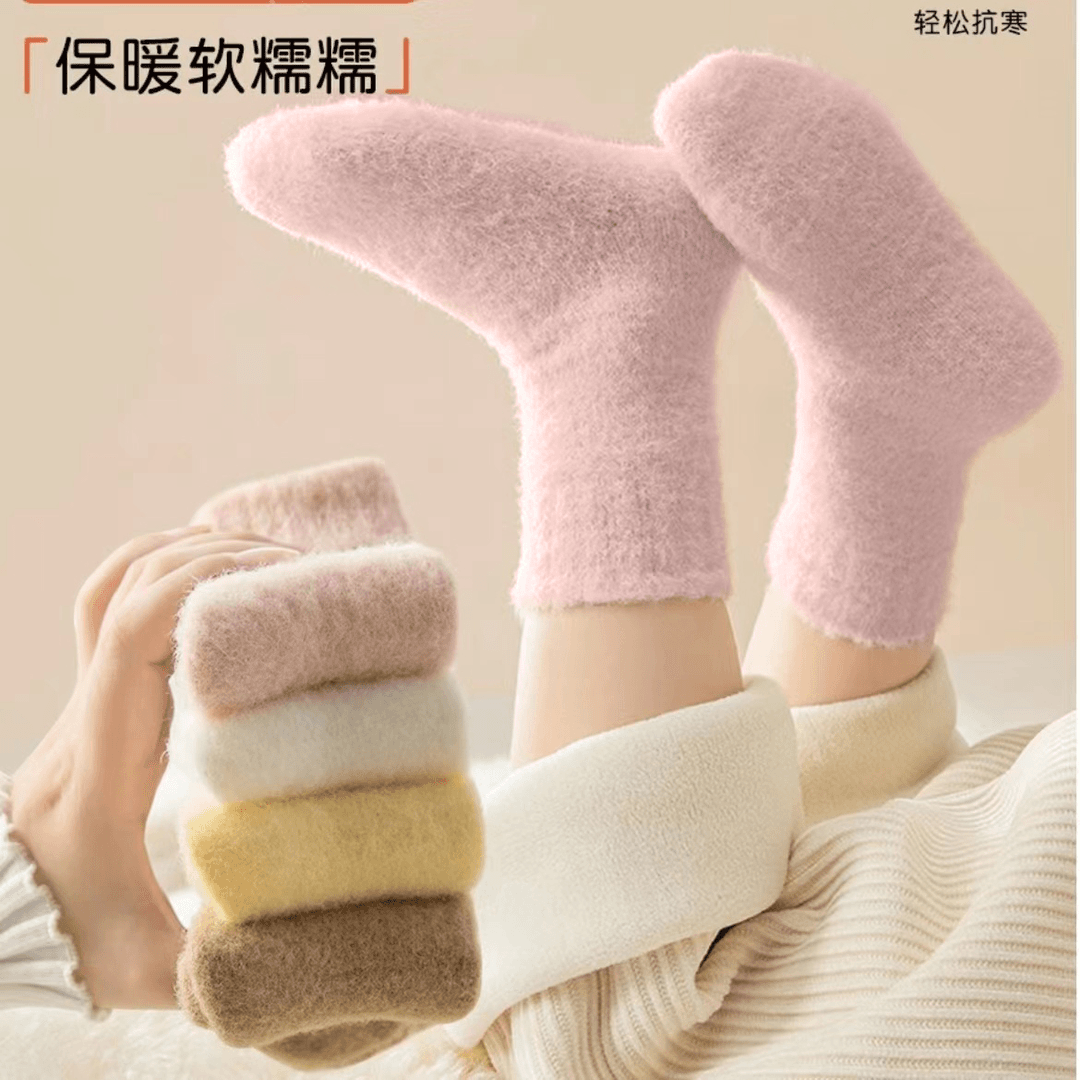 【汤圆专属】儿童加绒加厚保暖袜冬季地板袜睡眠中筒袜雪地袜冬天