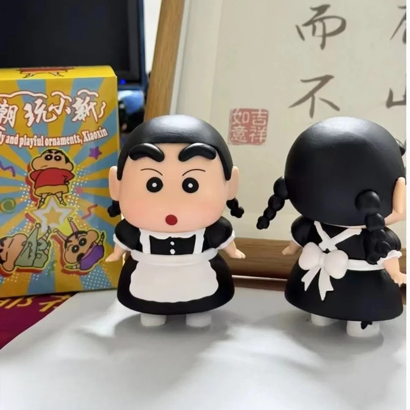 蜡笔小新cos女仆摆件新手生日礼物手办模型新之助桌面公仔阿昊