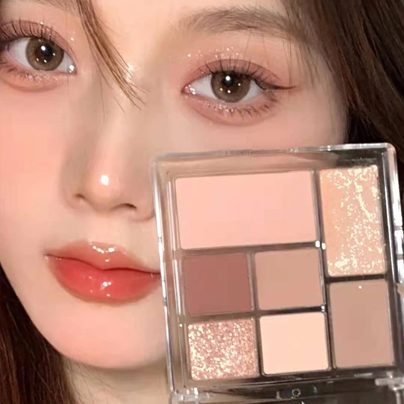 七影盘日常大地色珠光哑光防水彩妆眼影爆闪初学者眼影闪粉女