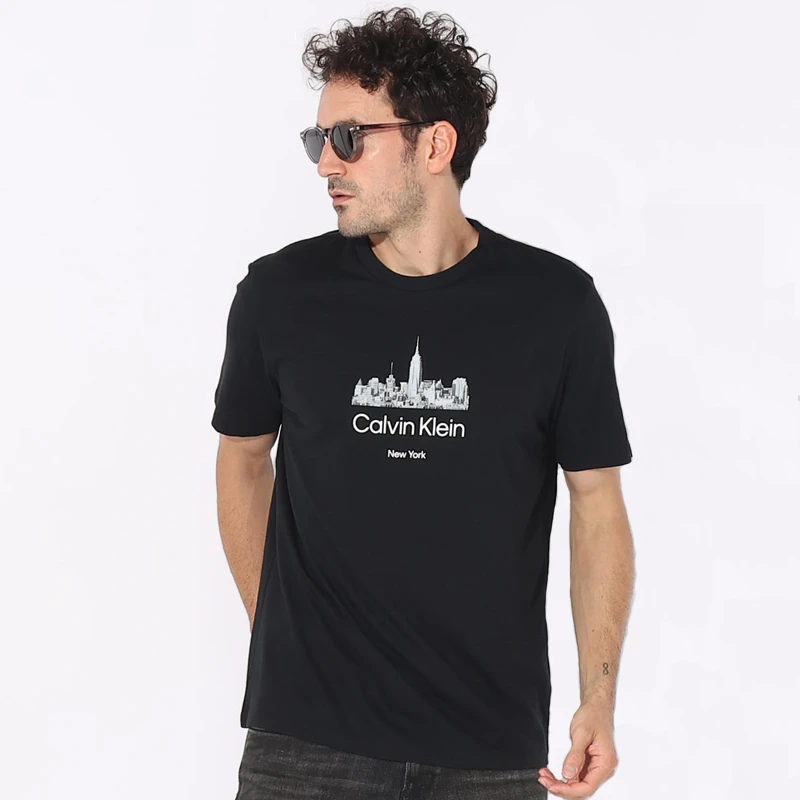 Calvin Klein/凯文克莱t恤男款高档夏季短袖时尚轻奢男装半袖ZZ