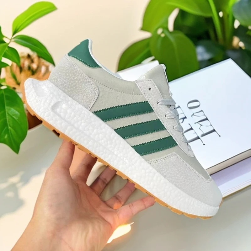 全皮面男鞋女鞋情侣款时尚运动真爆潮鞋舒适百搭跑步鞋子男款夏季