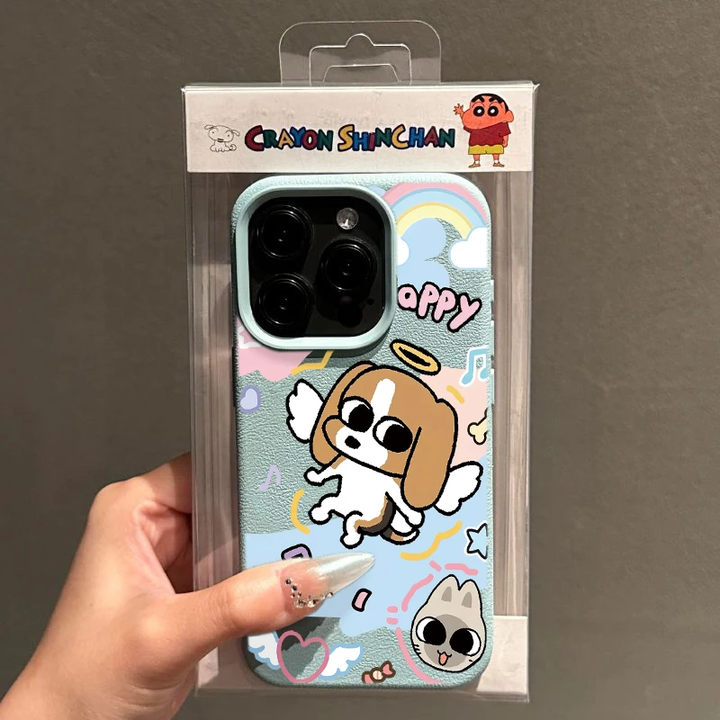 荔枝纹14多栋比格小狗手机壳iPhone13苹果15适用16软12华为pura70