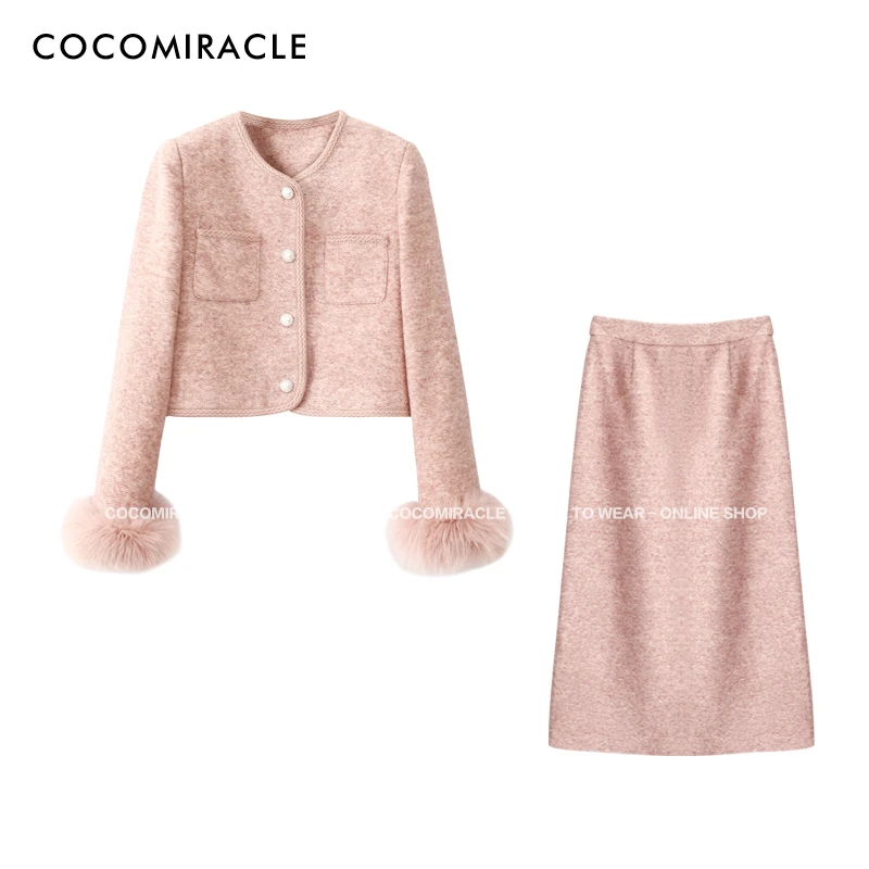 【董小姐】2024秋冬新款狐狸毛小香羽绒套装W36TZ1192