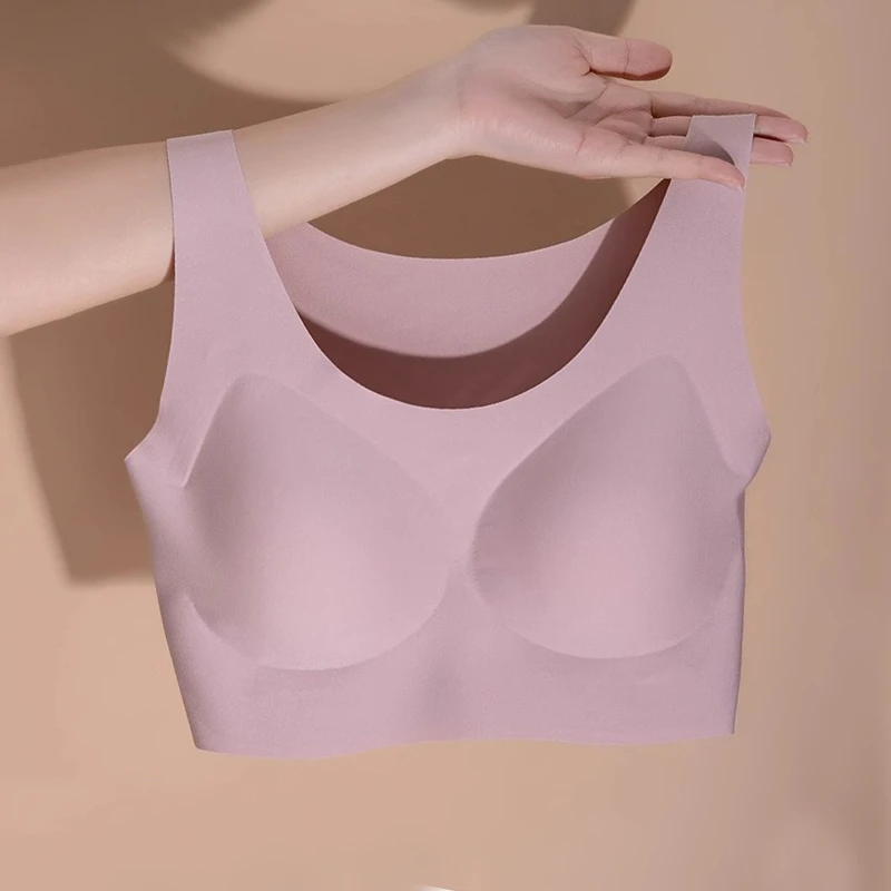软支撑提拉杯美背内衣大胸显小薄款文胸防下垂聚拢收副乳背心胸罩