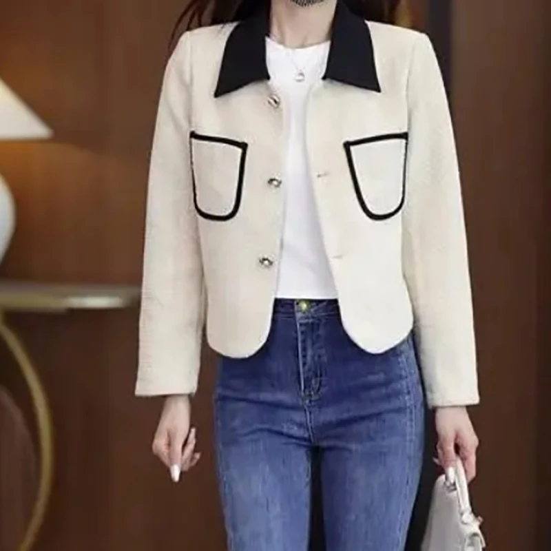 TUCANO/啄木鸟秋冬新款精致小香风轻奢长袖法式时尚单排扣短外套