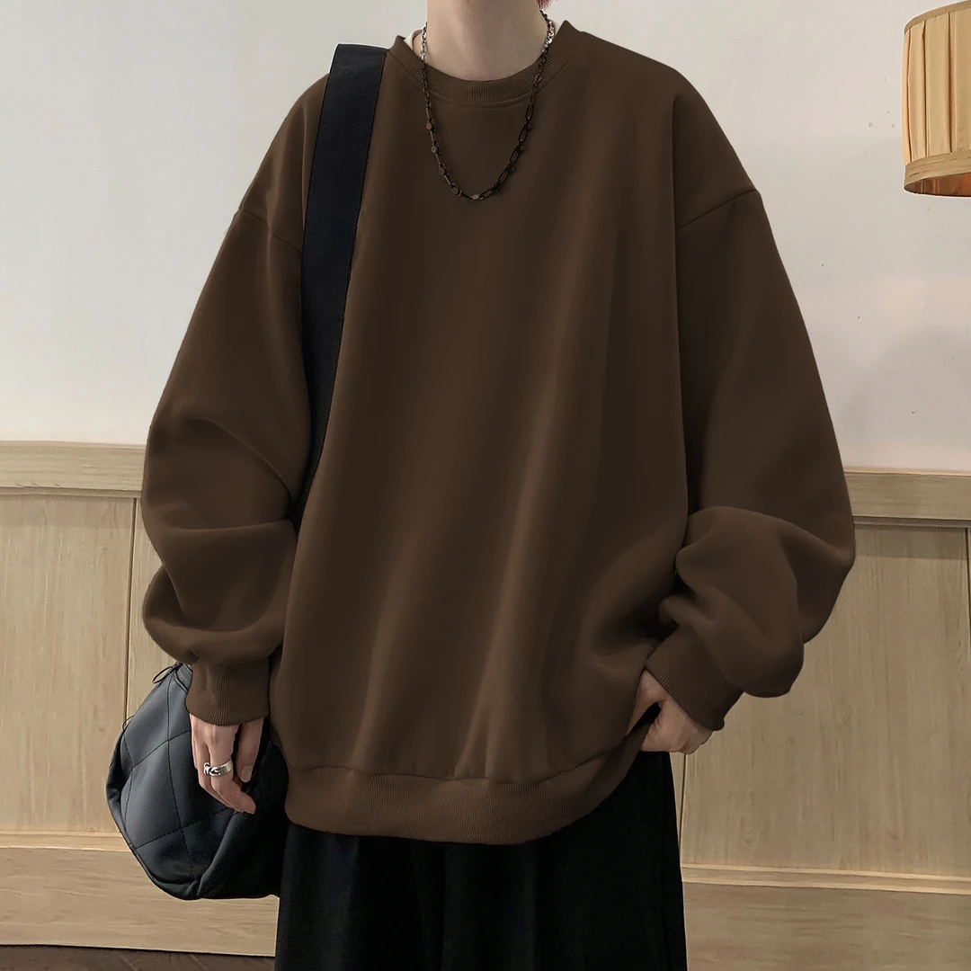 潮流休闲套头卫衣青少年大码2-300斤原宿风ins重磅420G长袖上衣男